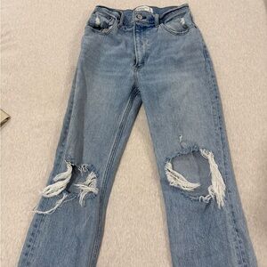 Abercrombie & Fitch Curve Love 90s Straight Leg Jeans